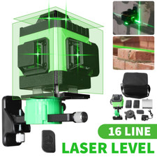 NEW 4D 16Line Laser Level Self-Leveling 360° Cross Line Green Beam Laser Level
