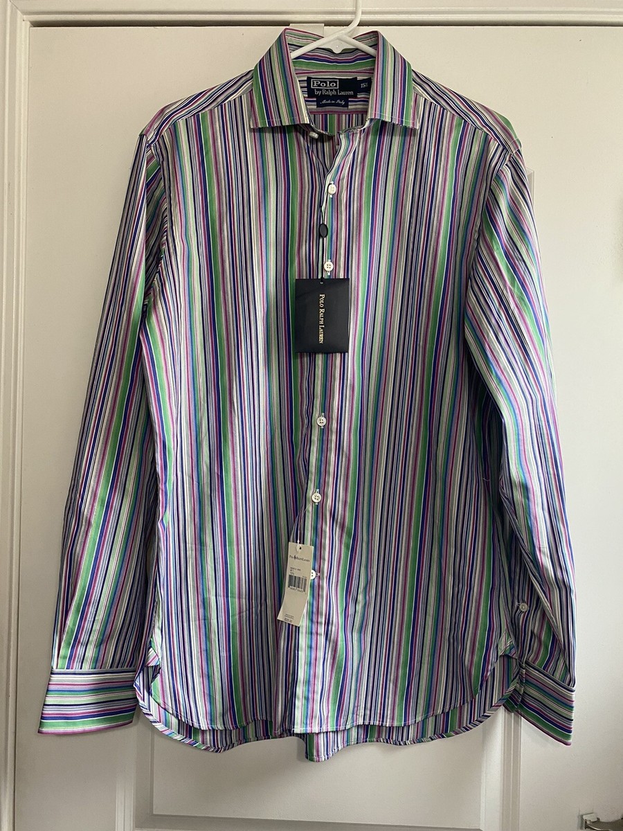 Vintage Polo by Ralph Lauren Made In Italy Multicolor Stripe 