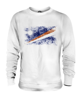 MARSHALL ISLANDS DISTRESSED FLAG UNISEX SWEATER TOP MARSHALLESE SHIRT JERSEY