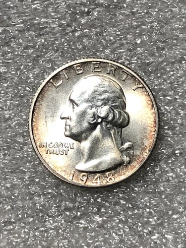 1948 San Francisco Washington Quarter, FS 501, RPM- 001,S Over S, Toned Rims