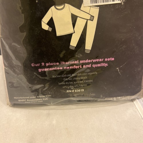 Girls Thermal Underwear Set Size 5/6 Pink 2-Piece - Picture 8 of 14