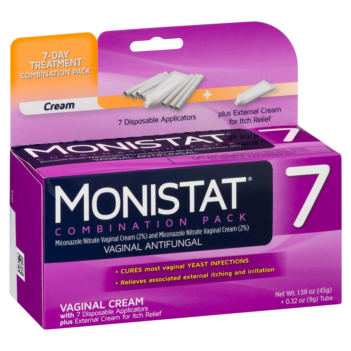 Monistat 7 Day Yeast Infection Treatment Cream Applicators and