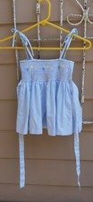 Vintage Toddler Girl Sun Dress Smocked W/ Balloons Sash  Ties Made Phillipines
