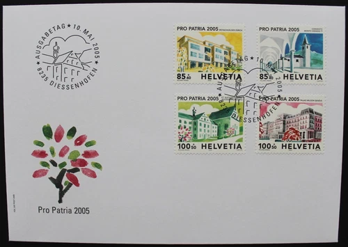 SE65 SWITZERLAND 2005  FDC "Pro Patria": Monuments