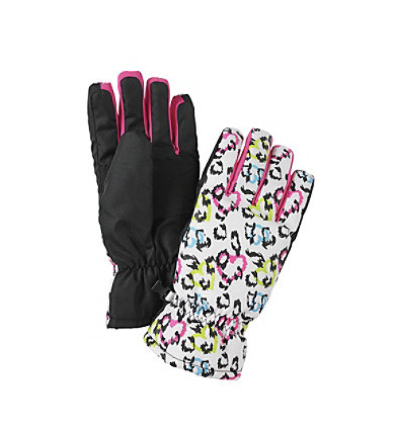 leopard print winter gloves