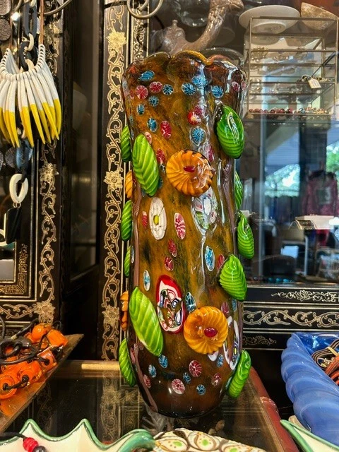 Antique Large Murano Millefiori Candy Vase - image 3 of 4