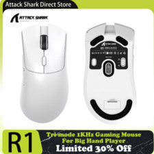 ATTACK SHARK R1 Wireless Gaming Mouse,PAW3311 Tri-Mode 59g Lightweight 18K DPI