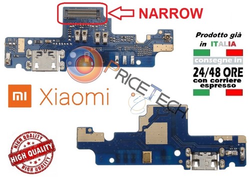 Connettore Di Ricarica USB Con Antenna E Microfono Per Xiaomi Redmi Note 4X – Nuovo
