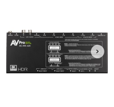 AVPro Edge AC-MX-42X 8K/60 and 4K/120 4x2 Matrix Switch