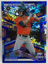 Cole Foster 2023 Panini Elite Extra Edition #36 - BLUE FOTL #'d 13/16 - GIANTS