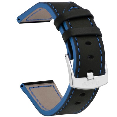 22mm Two-Tone Leather Racing Watch Band for Orient Multi Year