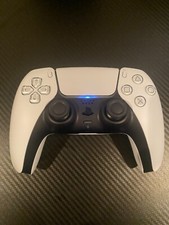 Sony Playstation 5 controller with Extremerate back buttons/paddles in white.  