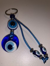 Classic Evil Eye Keychain Blue Glass Hamsa Good Luck Lucky Charm Protection Gift