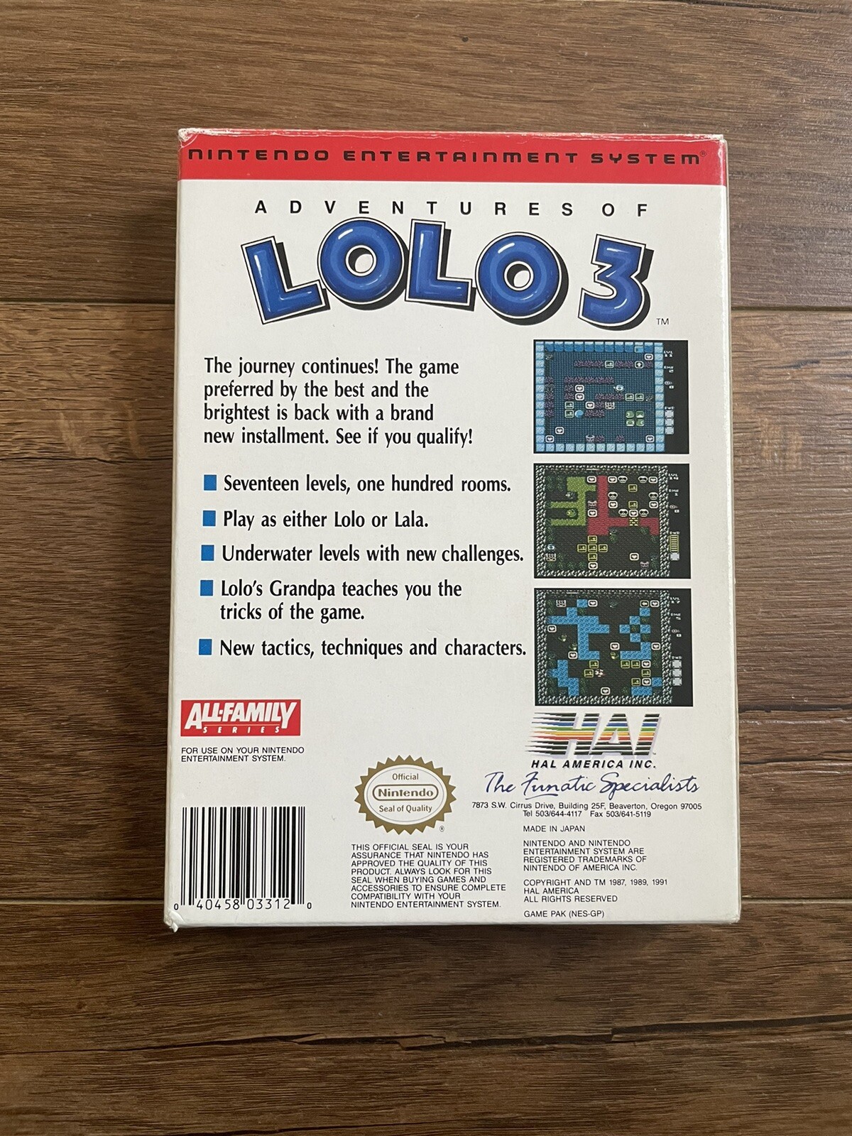Adventures of Lolo 3 NES Nintendo Complete In Box CIB Authentic