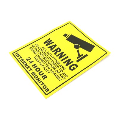 CCTV Security Camera System Warning Sign Sticker Decal Surveillance 200mm VF _r1