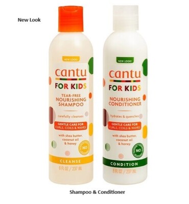 Cantu Care for Kids Tränenfreies Pflegendes Shampoo & Conditioner | Hydratisiert 8oz
