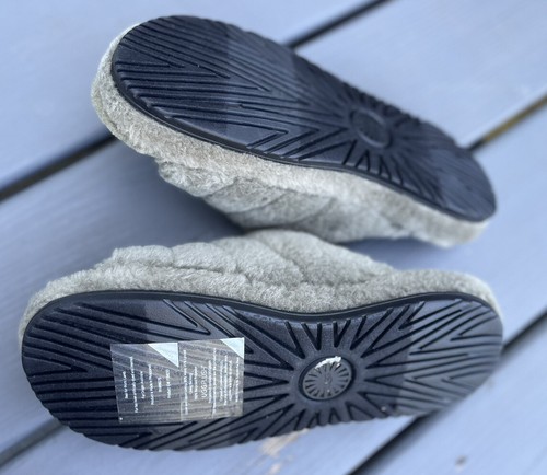 NEW UGG Australia Olive Greenish Women's Slide Real Fur Warm Slippers Size 9 - Picture 5 of 5
