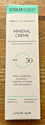 MD Solar Sciences Mineral Crème SPF 50 Sunscreen Crème Lotion/SPF Expires 4/25