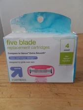 Lot of 2 Up & Up Five Blade Replacement Cartridges 4 Count Fit Venus Handles