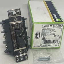 Leviton 30A 600V 3-Pole Motor Starter Switch BLACK  MS303-DS **NEW**