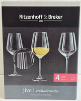 Ritzenhoff & Breker Jive WeissweingläSer – 4Er Set – 370 Ml – Glas (1509 E2+)