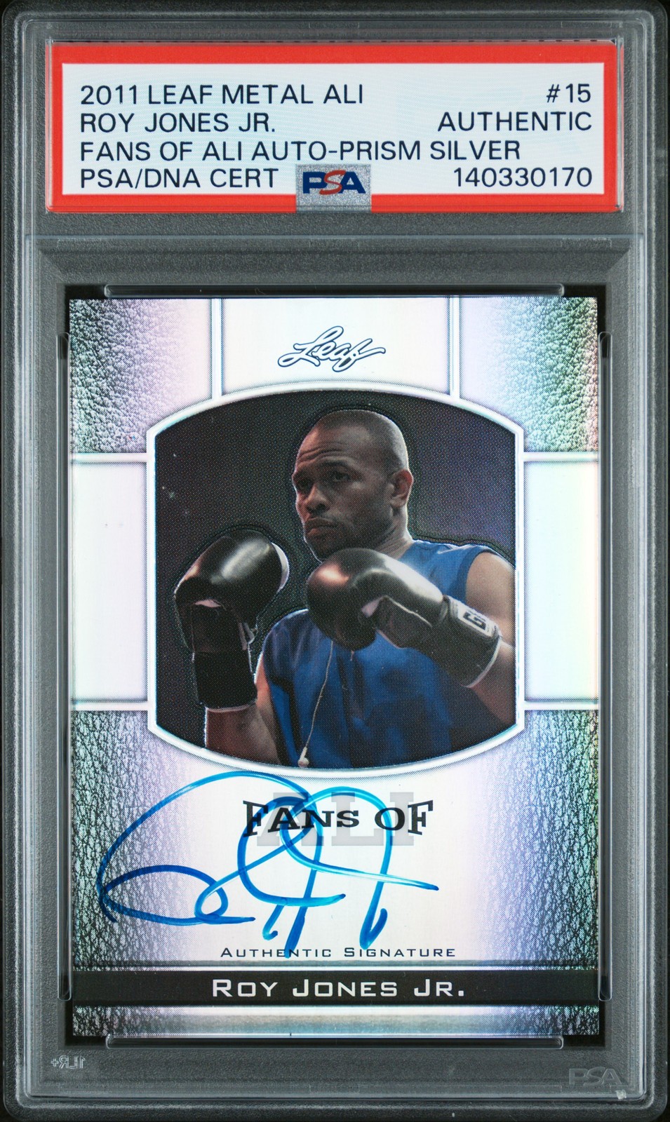 2011 LEAF METAL PRISM SILVER #15 ROY JONES JR. 2/25 PSA AUTHENTIC AUTO AUTHENTIC view 1