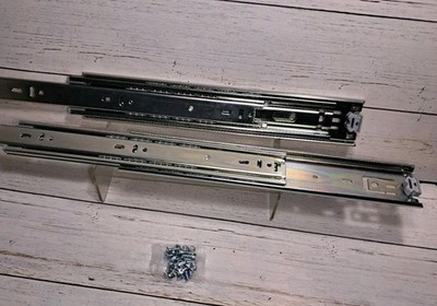 1 Pair Full Extension Drawer Slides 8 10 12 14 16 18 20 22 24 Inch 100 lb...