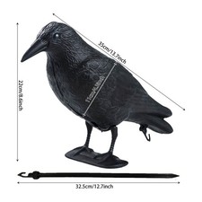 Black Fake Crow Decoy, Fake Crow for Halloween Decor Yard Garden Decoration