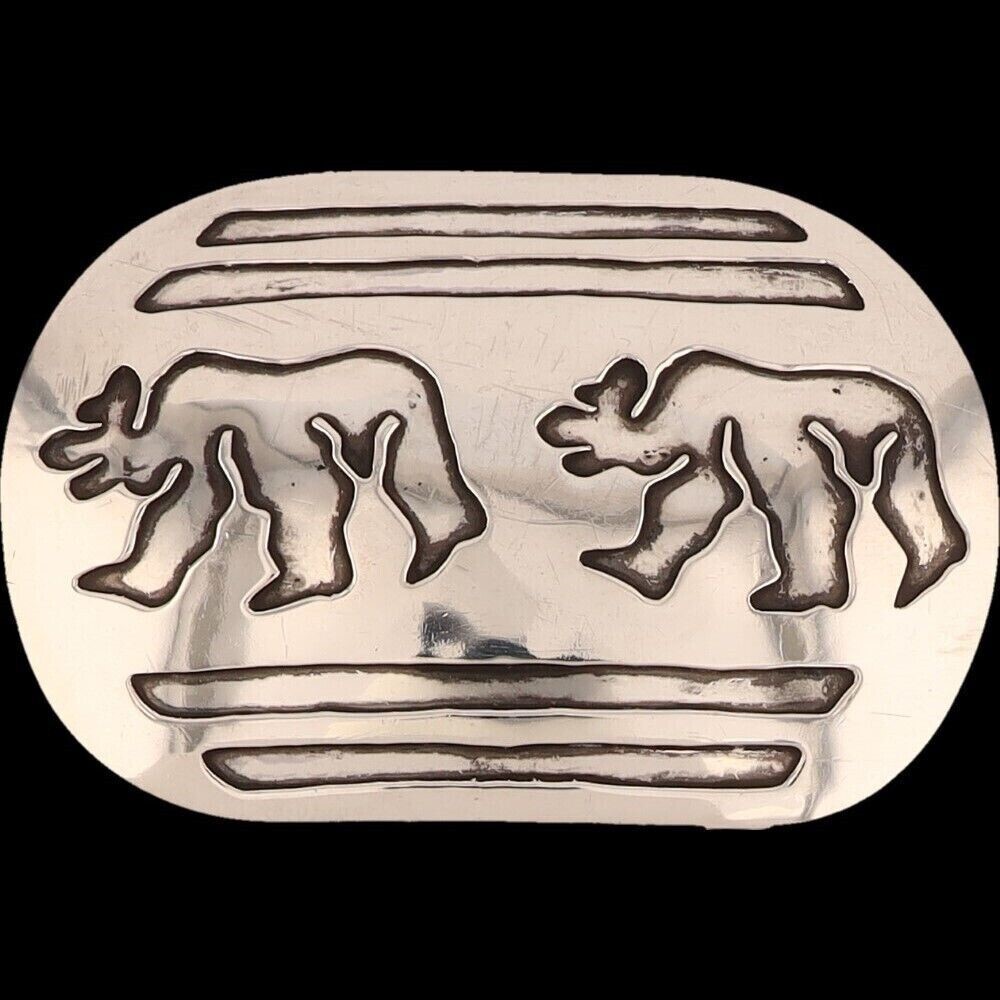 Sterling Silver Walking Bear Native American Hand… - image 3