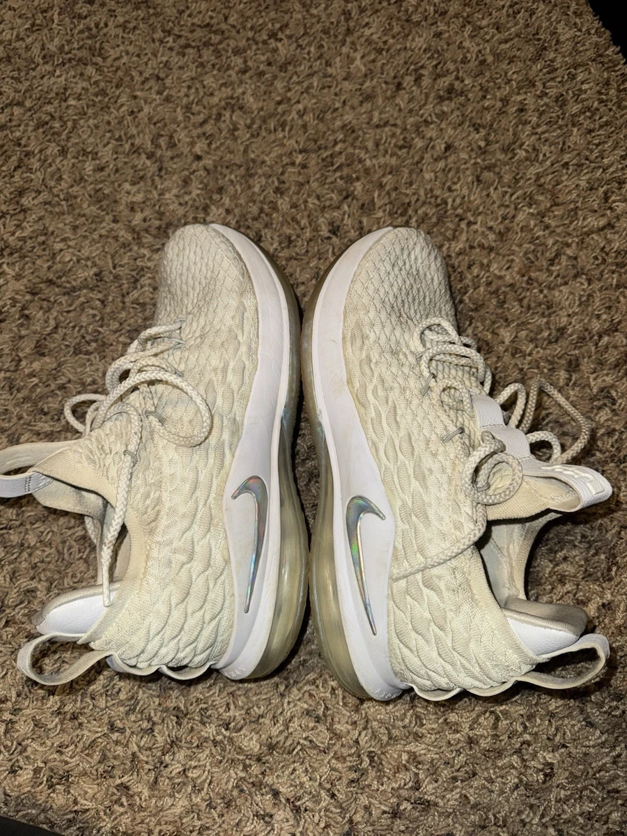 Nike LeBron 15 Low White Silver for Sale | Authenticity Guaranteed