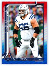 2025 Topps Chrome #144 Quenton Nelson Red, White, & Blue Refractor
