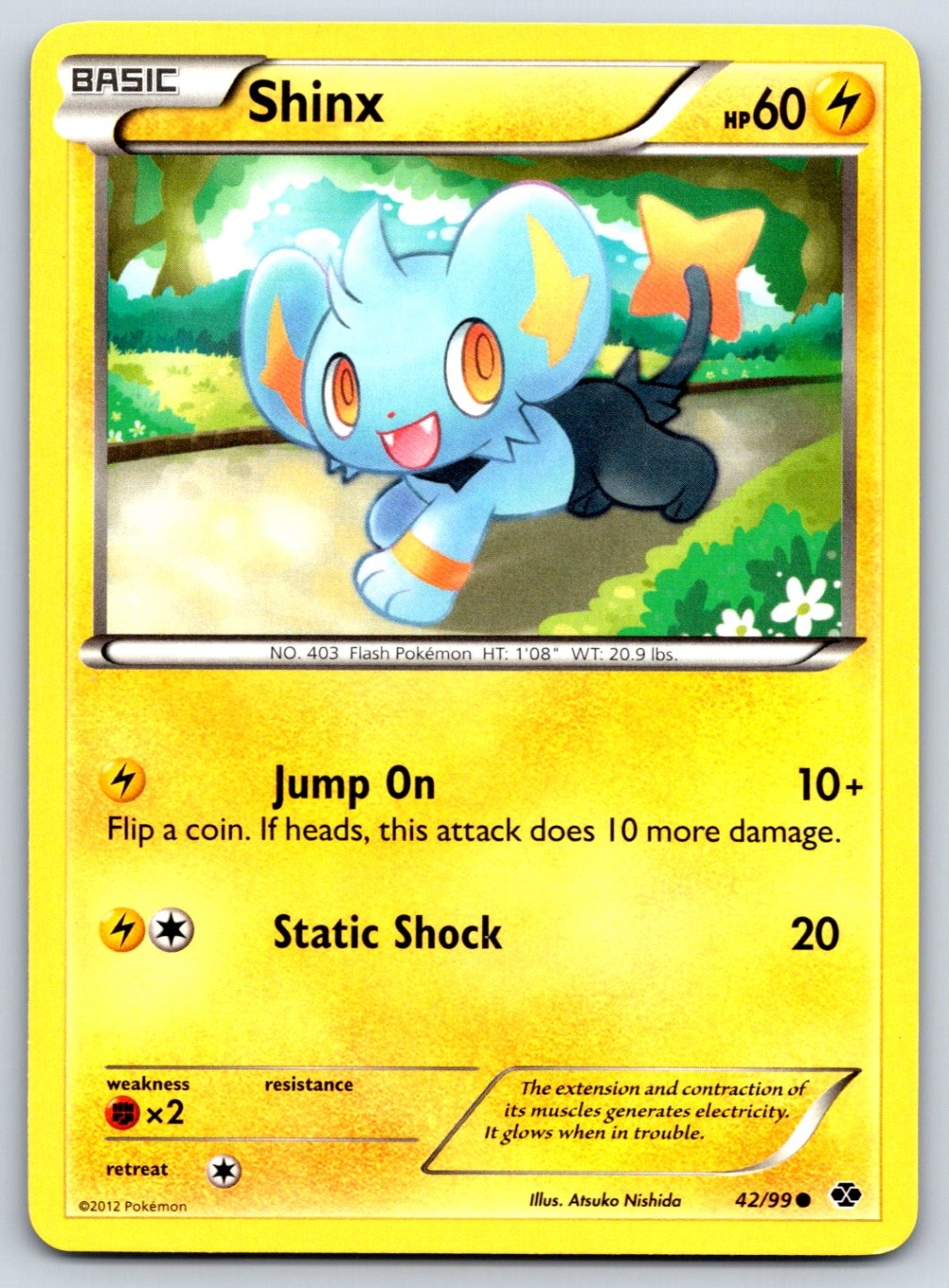 Shinx (42) - Next Destinies 42/99 Pokemon Card LP