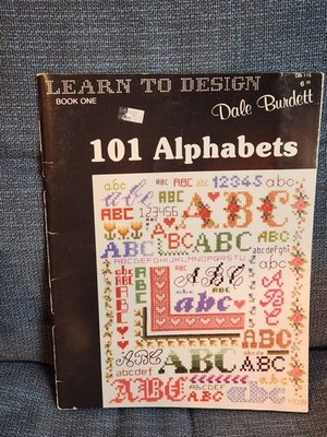 Vintage 101 ALPHABETS Learn to Design Book One Cross Stitch by D. Burdett 1988