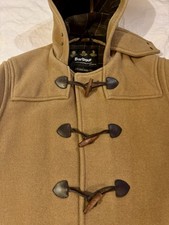 Barbour Duffle Coat In Camel Colour/ Wool & Cashmere Mix. Sized As M But Fits L