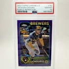 2024 Topps Chrome Logofractor Jackson Chourio - RC Purple Refractor /250 PSA 10