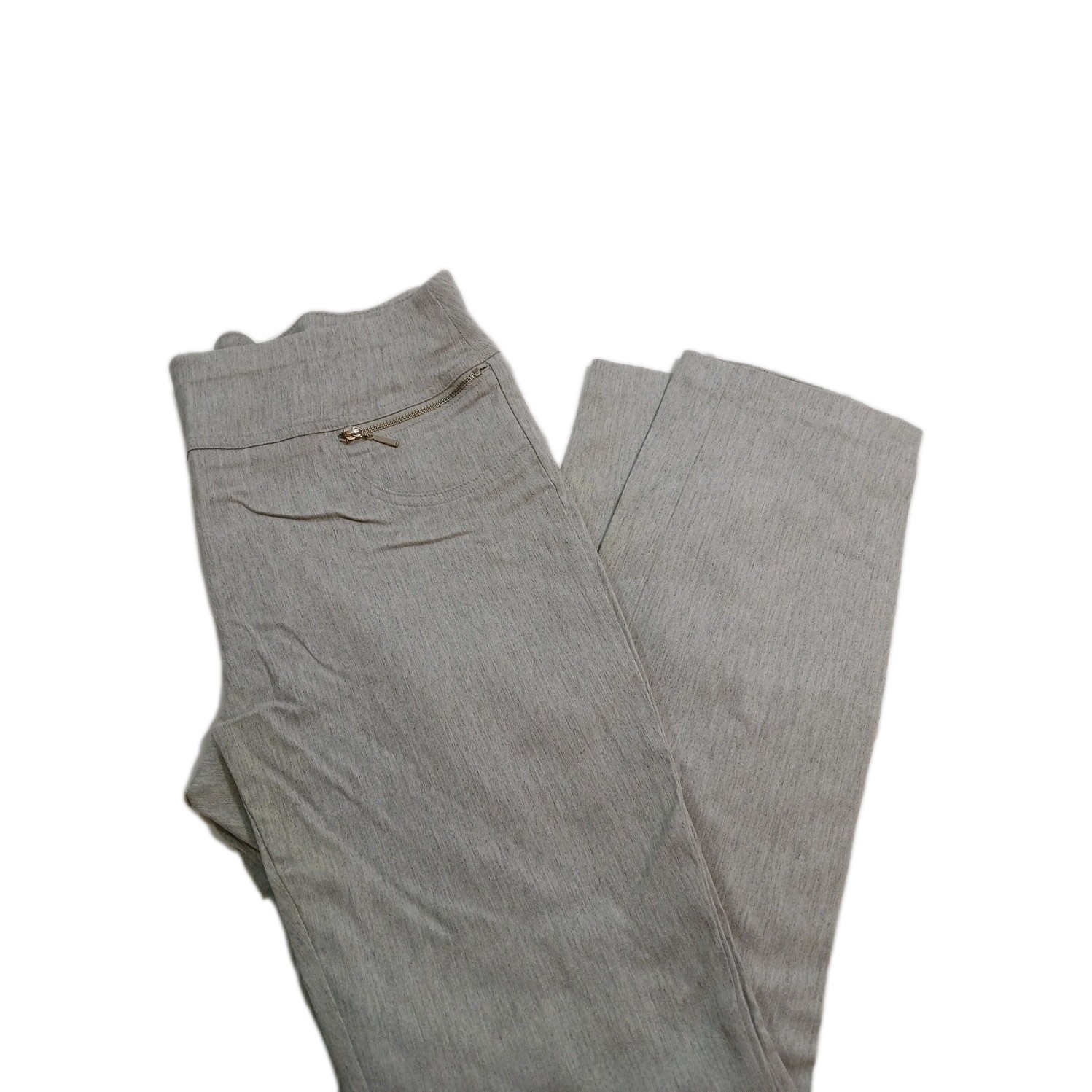 Joe B Pants Light Gray Pull Up Zipper  Accent Dress Pants Inseam 26 Size Medium image 2