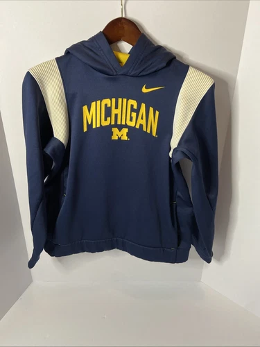 COACH Felpa Michigan Wolverines ragazzo L Nike On Field Therma Fit felpa con cappuccio allenatore