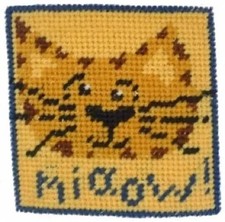 Miaow Cat Mini Tapestry Starter Kit by  Cleopatras Needle SK67 beginners kit