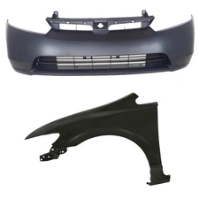 Bumper Cover Fascia Front Sedan for Honda Civic 2006-2008