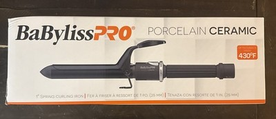 BaBylissPRO Porcelain Ceramic 1'' Spring Curling Iron