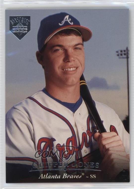 1995 Upper Deck Electric Diamond Silver Chipper Jones #293 HOF h8e