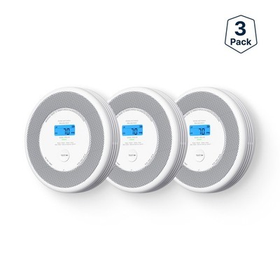 3 Pack X Sense XPOA-SR Smoke And Carbon Monoxide Alarm Voice Alerts