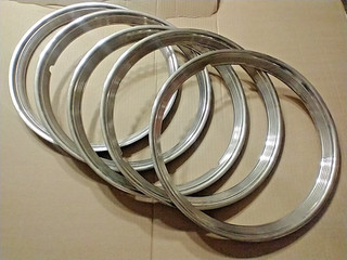 Set 5 Vintage 1940 1946 Ford 16 inch Beauty Wheel Trim Rings Ribbed rat Hot Rod