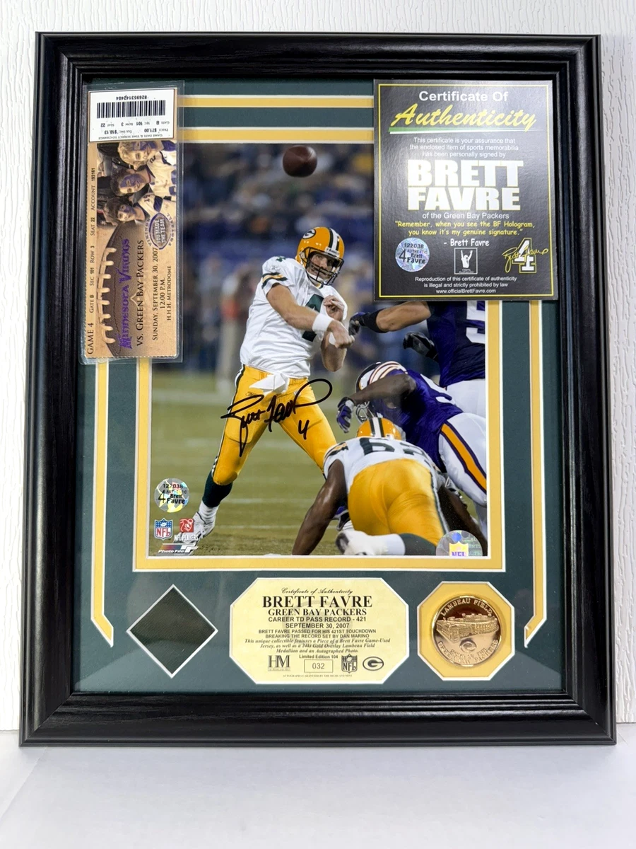 Brett Favre NFL Original Autographed Photos for sale | eBay