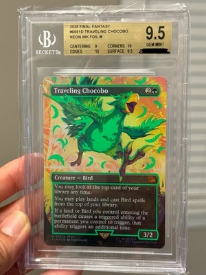 Traveling Chocobo (Borderless) (Neon Ink Green) Final Fantasy Foil