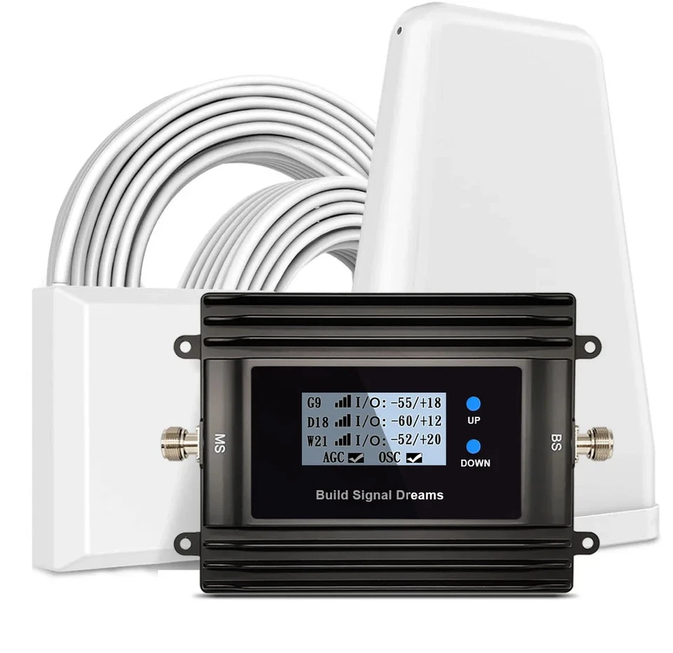 Mobile Signal Booster GSM 3G 4G 5G Tri Band 700/800/900/1800/2100Mhz For Home - Image 1 of 4