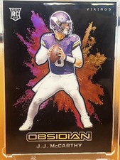 2024 JJ McCarthy Obsidian Color Blast Black ROOKIE Vikings