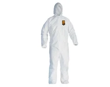 Ansell KleenGuard Chemical-Resistant Coveralls A45 41503 Size Small White 25 Pc