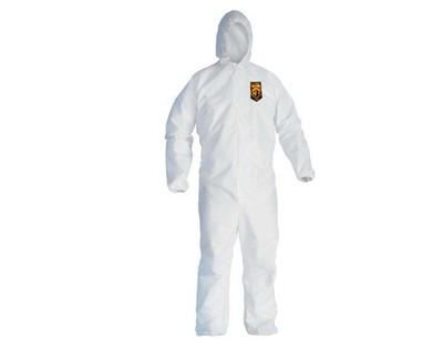 Ansell KleenGuard Chemical-Resistant Coveralls A45 41503 Size Small White 25 Pc