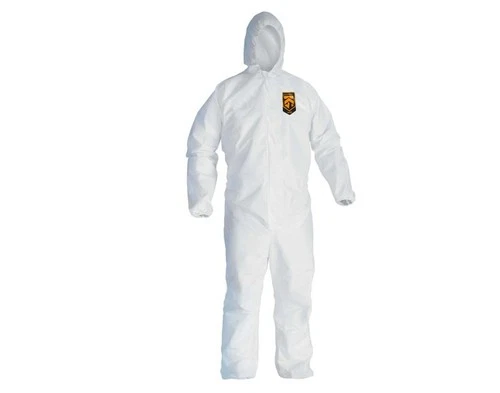Ansell KleenGuard Chemical-Resistant Coveralls A45 41503 Size Small White 25 Pc - product listing photo